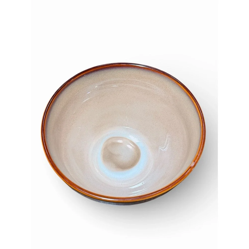 Sango Nova Brown Ceramic Bowl Dishwasher Microwave Safe 9.5‎ Inch X 6 Inch